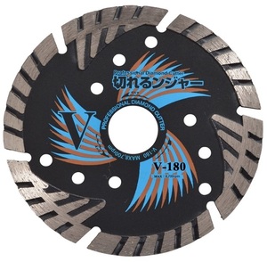 在庫 ダイヤテック 切れるンジャーダイヤモンドカッター V-180 サイズ180x2.9x25.4mm(22H・20Hリング付) DIATECH