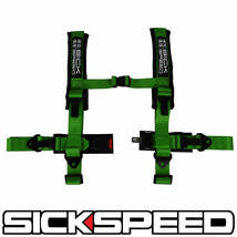 SICKSPEED 4点式シートベルト グリーン 1席分 USDM JDM 緑 レーシングハーネス サーキット ドリフト バケットシート シックスピード_画像1