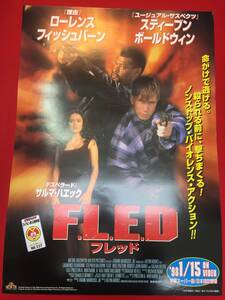 ub47605『Ｆ.Ｌ.Ｅ.Ｄ.／フレッド』B2判ビデオポスター　ローレンス・フィッシュバーン　スティーヴン・ボールドウィン