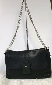 A.P.C * A.P.C. leather chain shoulder bag black diagonal ..APC