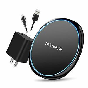 特別価格 「USB充電器セット」NANAMI ワイヤレス急速充電器 置くだけ充電 USB-Cポート (Qi/PSE認証済み)