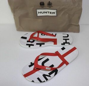  обычная цена 6050 новый товар подлинный товар HUNTER WOMENS EXPLODED LOGO FLIP FLOP сандалии Hunter WFD1058EXL JP25 US8 UK6 EU39 340