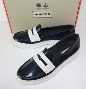  regular price 16000 new goods genuine article HUNTER W REF CNTRST PENNY LOAFERS GLS shoes Loafer Hunter WFF1080RGL JP24 US7 UK5 EU38 241-257