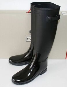 定価20900 新品 本物 HUNTER 靴 WOMENS REFINED TALL GLOSS DUO WFT2033DUO ハンター UK3 US5 EU36 JP22 2115