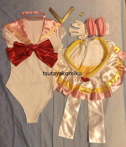  high quality new work super sailor .. moon .... Pretty Soldier Sailor Moon costume play clothes manner shoes . wig optional 