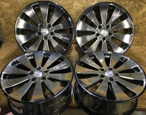 【FB129】　ホイール4本セット　LXRYHANES WHEELS メッキ　19インチ8J オフセット+45 PCD 5H114.3 ハブ73mm ナット15mm