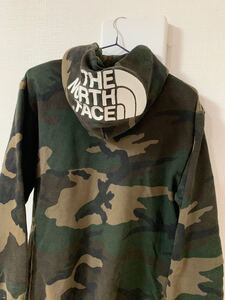 THE NORTH FACE フルジップ パーカー フーディ ザノースフェイス フードロゴ 刺繍 ビッグ 迷彩