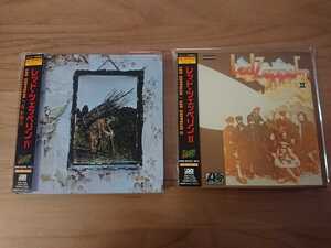 ★レッド・ツェッペリン Led Zeppelin ★レッド・ツェッペリン Led Zeppelin Ⅱ ★ Ⅳ ★2紙ジャケCD ★国内盤 ★帯付 ★中古品