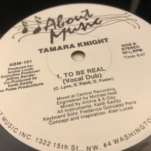 12”★Tamara Knight / To Be Real / ヴォーカル・ハウス / CHERYL LYNN / GOT TO BE REAL カヴァー!!の画像2