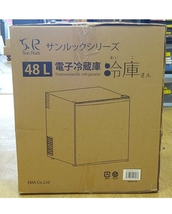 598◇SunRuck/サンルック 48L 小型 電子冷蔵庫 1ドア 冷庫さん ペルチェ方式 SR-R4802 ホワイト 未使用 ★1713