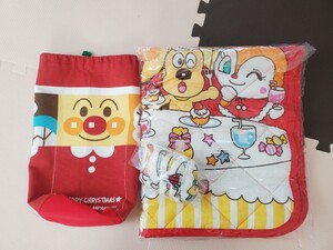 アンパンマン クリスマス くっつきマット ラグ