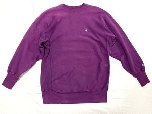 90’s 90年代 米国製 チャンピオン リバースウィーブ クルー Champion REVERSE WEAVE パープル ソリッド サイズXXL [tal-0201]