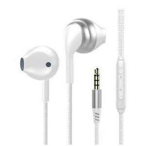 L3 イヤホン HIFI 高音質 重低音 ステレオイヤホン 内蔵 マイク 3.5mmジャック iPhone/Android/iPad/PC 多機種対応 （ホワイト）