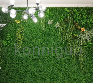 造花壁面緑化ボードシミュレーション植物壁五福草壁面緑化 グリーンウォール ウォールグリーン 40*60cm 10枚室内外兼用 庭DIY装飾葉T2CP19