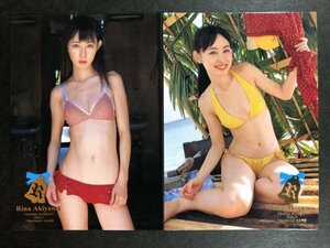 秋山莉奈　ヤングサンデー　1・9　箔押し　2枚セット　水着 グラビア アイドル トレカ トレーディングカード