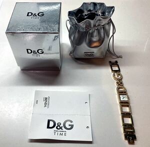 D&G TIME lady's wristwatch rhinestone quartz DOLCE&GABBANA Dolce & Gabbana 