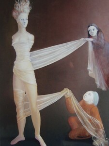 レオノール・フィニ「解放された女像柱」、希少画集・額装画、美品、新品額・額装付、送料無料