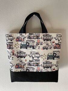 ハンドメイド トートバッグ スヌーピー×デニム コーヒーラバー