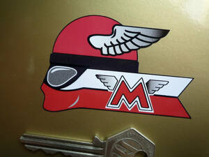 ★送料無料★MATCHLESS Winged Helmet Rider STICKER マッチレス カッティング ステッカー デカール 73mm x 48mm 2枚セット