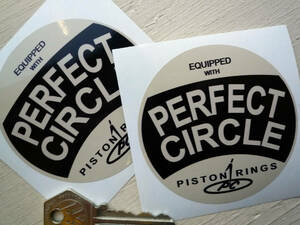 ★送料無料★PERFECT CIRCLE Sticker Hot Rod Daytona パーフェクト・サークル ステッカー デカール 75mm 2枚セット