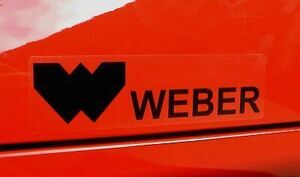 ★送料無料★WEBER Black & Clear Race Car STICKER ブラック&クリア ステッカー デカール 153mm × 42mm 2枚セット