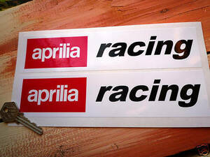 ★送料無料★APRILIA RACING Sticker アプリリア ステッカー デカール 220mm x 50mm 2枚セット