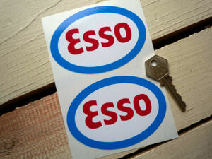 ★送料無料★Esso Classic STICKER エッソ オイル ステッカー デカール 100mm 2枚セット