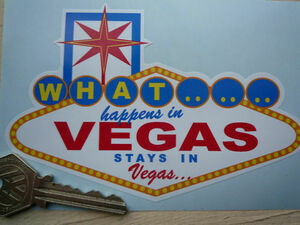 ★送料無料★WHAT HAPPENS IN VEGAS STAYS IN VEGAS Sticker べガス ステッカー デカール 130mm x 85mm