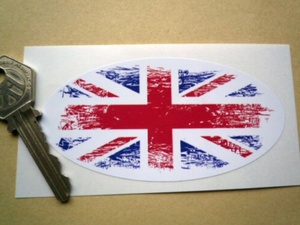 ★送料無料★UNION JACK Flag Sticker Decal ユニオンジャック 国旗 ステッカー デカール 100mm x 50mm 2枚セット