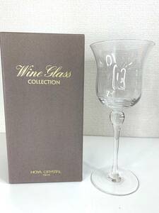 未使用品▲HOYA CRYSTAL ホヤクリスタル ワイングラス Wine glass COLLECTION 酒器 1客 箱あり その1 管理2111 G-14