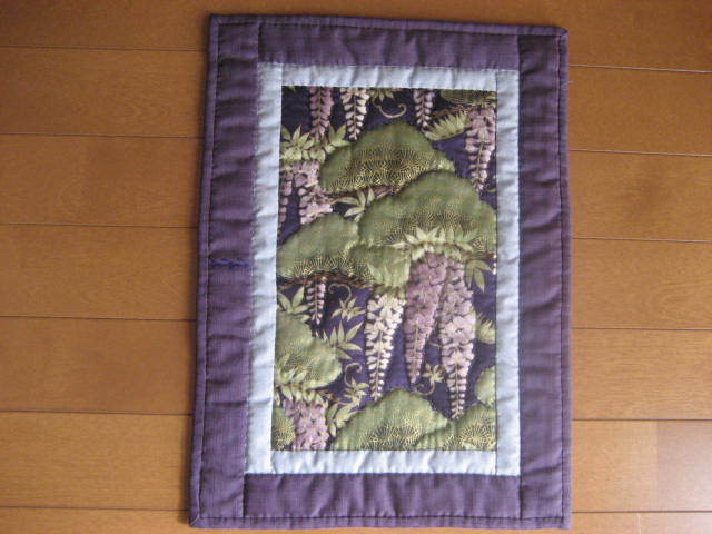 ★挂毯手工紫藤和松树图案紫藤松树紫色 x 紫色 C, 手工制品, 内部的, 杂货, 控制板, 挂毯