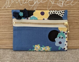 ハンドメイド ミニポーチ ティッシュケースつき