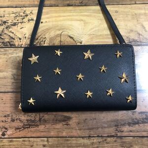 お財布バッグ ポシェット ショルダーバッグ スタッズ デコ 長財布