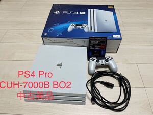 PS4 Pro CUH 7000B BO2 ホワイト SSD換装済 中古美品 PS4 Pro PlayStation4