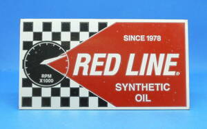 RED LINE OIL レッドライン 60×110mm アルミステッカー 未使用