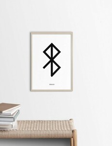 NOUROM | PEACE RUNE | アートプリント/ポスター (50x70cm)