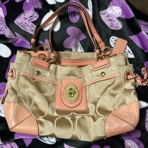 COACH コーチ シグネチャー トートバッグ ハンドバッグ