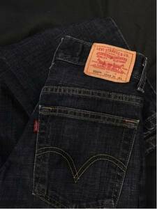 USA Vintage old clothes Levi's unusual Mexico made Levi's 550 smaller gdo size 24×26 1/2 *MADE IN MEXICO dark blue indigo Denim color .. eminent 