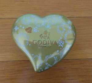 缶のみ GODIVA ゴディバ チョコレート ハート型 缶 2021年 バレンタイン