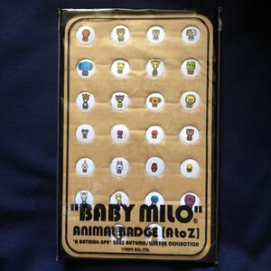 激レア希少非売品　A BATHING APE アベイシングエイプ　缶バッジ26個セット BABY MILO ベビーマイロ 2005年付録