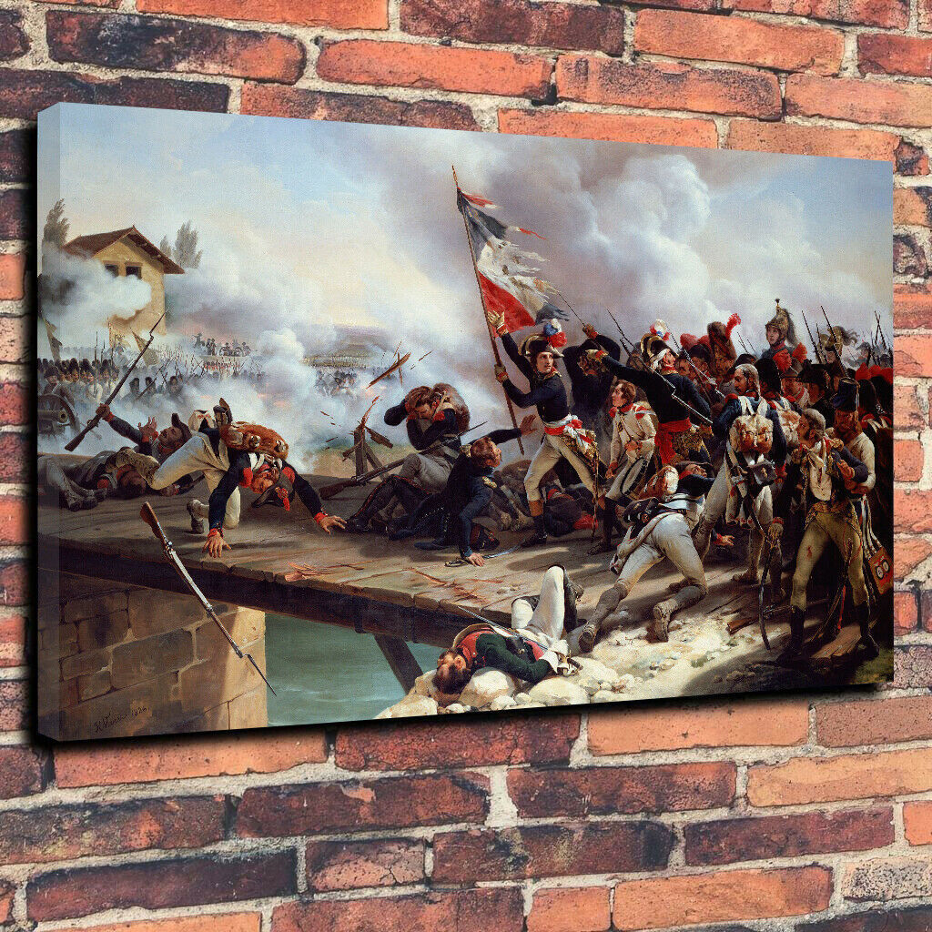 لوحة فنية فاخرة من قماش معركة أركول ملصق A1 سلع اللوحة الخارجية الثورة الفرنسية نابليون هوراس فيرنيه أركول, المطبوعات, ملصق, آحرون