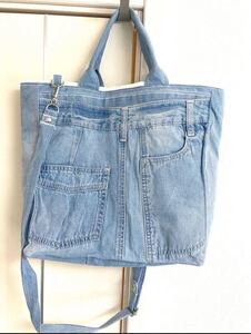デニム リメイク ハンドメイド トートバッグ
