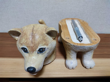 柴犬　しばいぬ　シバイヌ　まめしば　マメシバ　木製　筆箱　ペンケース　小物入れ　かわいい　リアル_画像7