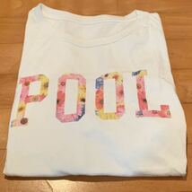 the POOL Aoyama × AMKK 花柄 ロゴ Tシャツ 白 L プール 青山 tee フラワー 東信_画像1