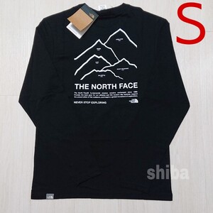 THE NORTH FACE ノースフェイス 長袖 ロンT ロング tシャツ 黒 ブラック ピークス Peaks 海外Sサイズ