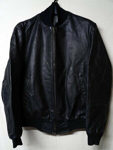  original leather all leather MA-1 type jacket black 