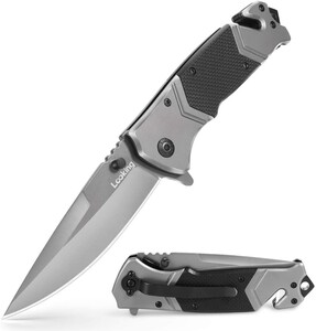 ☆Lookingアウトドア ナイフ キャンプナイフ 安全ロック設置 折りたたみ 登山 サバイバル 釣り フィッシング LK175D