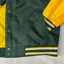 USA正規品 【XL】 JHデザイン MLB オークランド アスレチックス As Athletics メジャーリーグ スタジアムジャンパー スタジャン 緑 黄色_画像4