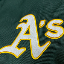 USA正規品 【3XL】 JHデザイン MLB オークランド アスレチックス As Athletics メジャーリーグ スタジアムジャンパー スタジャン 緑 黄色_画像2