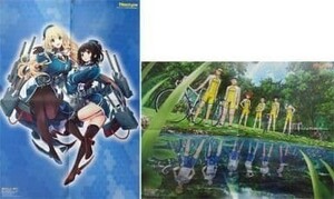 ポスター(アニメ) B3ポスター(四つ折) 「艦隊これくしょん~艦これ~/弱虫ペダル」 月刊ニュータイプ2014年3月号付録
